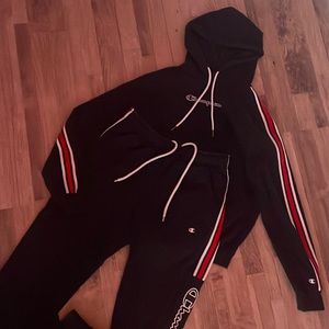 Matching hoodie and jogging pants